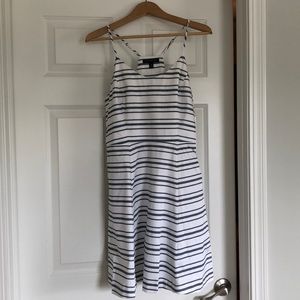Stripe fit and flare banana republic dress size 10